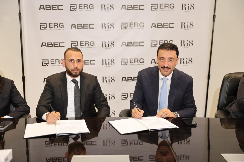 ERG Developments Partners with ABEC Egypt to Construct and Finish Six Residential Buildings in the “RI8” Project at the New Administrative Capital with Investments Worth EGP 500 Million