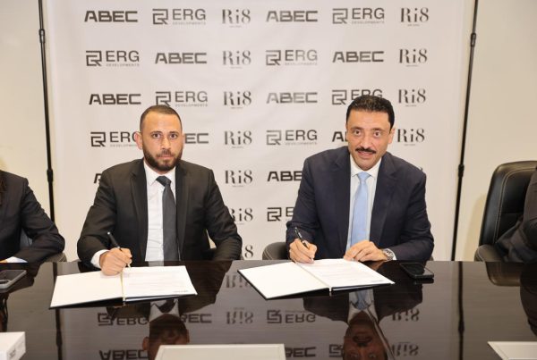 ERG Developments Partners with ABEC Egypt to Construct and Finish Six Residential Buildings in the “RI8” Project at the New Administrative Capital with Investments Worth EGP 500 Million